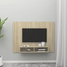 Greatstore Nástěnná TV skříňka dub sonoma 135 x 23,5 x 90 cm dřevotříska