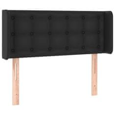 Greatstore Čelo postele s LED černé 93 x 16 x 78/88 cm umělá kůže