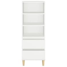 Greatstore Skříň highboard bílá 40 x 36 x 110 cm kompozitní dřevo