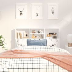 Vidaxl Čelo postele s úložným prostorem bílé 120 x 19 x 103,5 cm