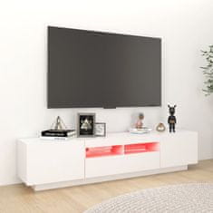 Greatstore TV skříňka s LED osvětlením bílá 180 x 35 x 40 cm