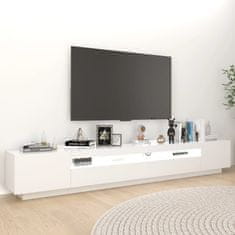 Greatstore TV skříňka s LED osvětlením bílá 260 x 35 x 40 cm