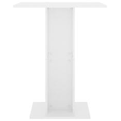 Vidaxl Bistro stolek bílý s vysokým leskem 60 x 60 x 75 cm dřevotříska
