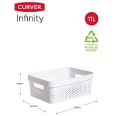 Greatstore Curver Úložné boxy s víkem Infinity 4 ks 11 l + 17 l bílé