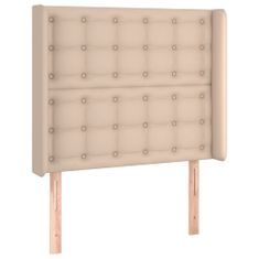 Vidaxl Čelo postele typu ušák cappuccino 83x16x118/128 cm umělá kůže