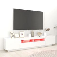 Greatstore TV skříňka s LED osvětlením bílá 200 x 35 x 40 cm