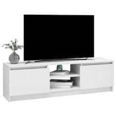 Greatstore TV stolek bílý s vysokým leskem 120 x 30 x 35,5 cm dřevotříska