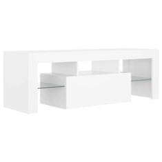 Greatstore TV skříňka s LED osvětlením bílá 120 x 35 x 40 cm