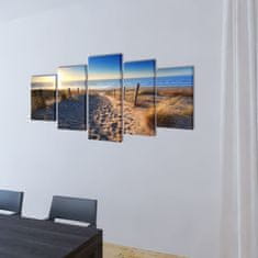 shumee Sada obrazů, tisk na plátně, písečná pláž, 200 x 100 cm
