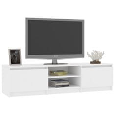 Greatstore TV stolek bílý 140 x 40 x 35,5 cm dřevotříska