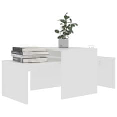 Vidaxl Set konferenčních stolků bílý 100 x 48 x 40 cm dřevotříska