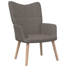 Vidaxl Relaxační židle se stoličkou 62 x 68,5 x 96 cm taupe textil