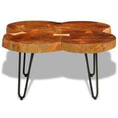 Vidaxl Konferenční stolek 35 cm 4 dřevěné koláče sheeshamové dřevo