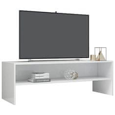 Greatstore TV stolek bílý s vysokým leskem 120 x 40 x 40 cm dřevotříska