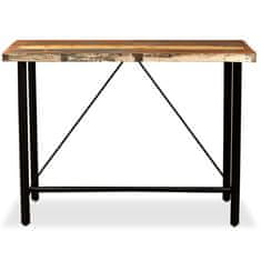 Greatstore vida XL Barový stůl masivní recyklované dřevo 120 x 60 x 107 cm