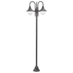 Vidaxl Zahradní sloupová lampa 3 ramena E27 220 cm hliník bronzová