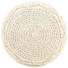 Greatstore Ručně vyrobený sedací puf macramé 45 x 30 cm bavlna