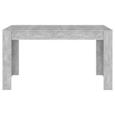 Vidaxl Jídelní stůl betonově šedý 140 x 74,5 x 76 cm dřevotříska