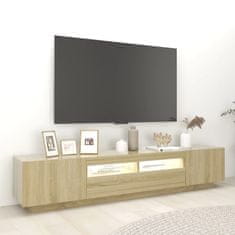 Vidaxl TV skříňka s LED osvětlením dub sonoma 200 x 35 x 40 cm