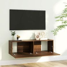 Greatstore TV skříňka hnědý dub 100 x 30 x 30 cm kompozitní dřevo