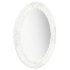 shumee Nástěnné zrcadlo barokní styl 50 x 70 cm bílé