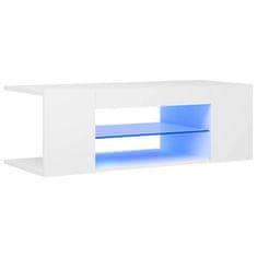 Greatstore TV skříňka s LED osvětlením bílá 90 x 39 x 30 cm