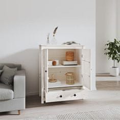 Vidaxl Skříň highboard bílá 83 x 41,5 x 100 cm masivní borové dřevo