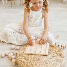 Ulanik Montessori dřevěná hračka "Mushroom meadow 25 (unfinished)"