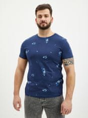 Blend Tmavě modré pánské vzorované tričko Blend XL