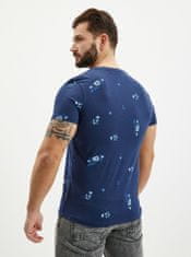 Blend Tmavě modré pánské vzorované tričko Blend XL