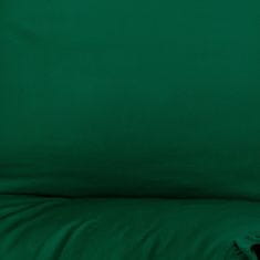Homla SELIN tmavě zelené saténové povlečení 160x200 cm