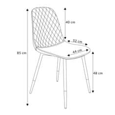 Zelená židle NOIR 44x52x85cm