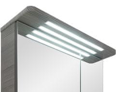 BPS-koupelny Zrcadlová skříňka závěsná s LED osvětlením Tress G 60 ZS (modřín grafit)