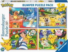 Ravensburger RAVENSBURGER Puzzle Pokémoni z Alola 4x100 dílků