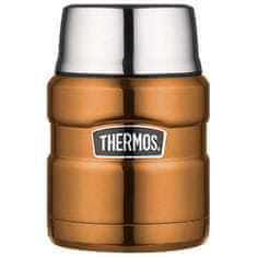 Thermos  Termoska na jídlo se skládací lžičkou a hrnkem Termoska 0,47l - měděná