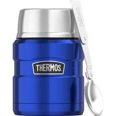 Thermos Termoska na jídlo se skládací lžičkou a hrnkem Termoska 0,47l - modrá