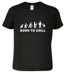 Hobbytriko Vtipné tričko - Born to Grill Barva: Černá (01), Velikost: S