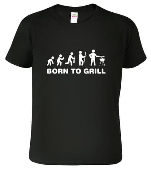 Hobbytriko Vtipné tričko - Born to Grill Barva: Černá (01), Velikost: S