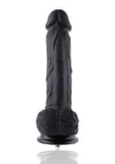 Hismith KlicLok Dildo 20 cm / realistické dildo - Black skin tone