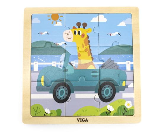 shumee Viga 44629 Puzzle na podlahu, 9 dílků - auto