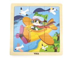 shumee Viga 44632 Puzzle na podložce 9 prvků - rovina