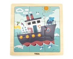 shumee Viga 44630 Puzzle na podlahu, 9 dílků - loď