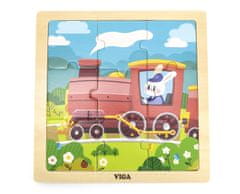 shumee Viga 44631 Puzzle na podlahu 9 dílků - vláček