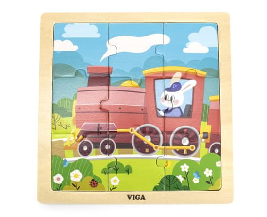 shumee Viga 44631 Puzzle na podlahu 9 dílků - vláček