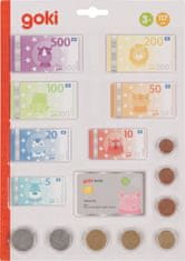 Goki Dětské peníze s kreditní kartou - Zvířátkové eura