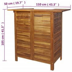Petromila Barový stůl 110 x 50 x 105 cm masivní akáciové dřevo