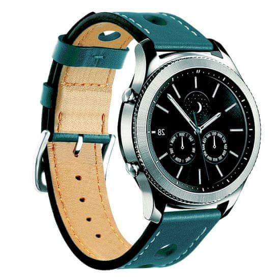 BStrap Leather Italy řemínek na Garmin Vivoactive 4, dark teal