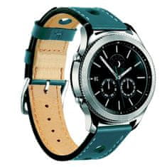 BStrap Leather Italy řemínek na Samsung Galaxy Watch 3 45mm, dark teal