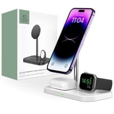 Tech-protect A22 3in1 bezdrátová nabíječka na mobil / AirPods / Apple Watch, bíla