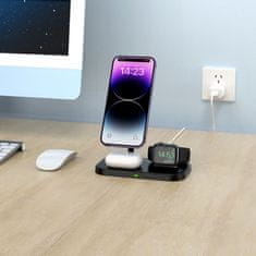 Tech-protect A22 3in1 bezdrátová nabíječka na mobil / AirPods / Apple Watch, černá